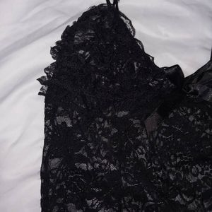 "Ravewear" lace slip dress